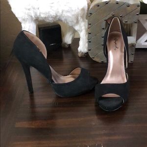 Qupid peep toe heels